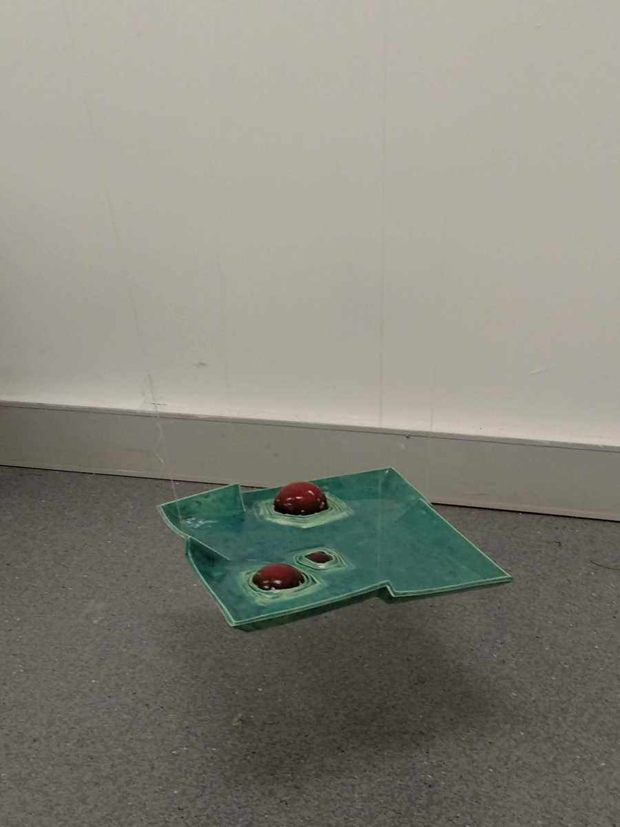 Circle and Red Balls in Blue